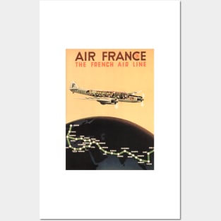 AIR FRANCE The French Air Line Advertisement Vintage Travel Posters and Art